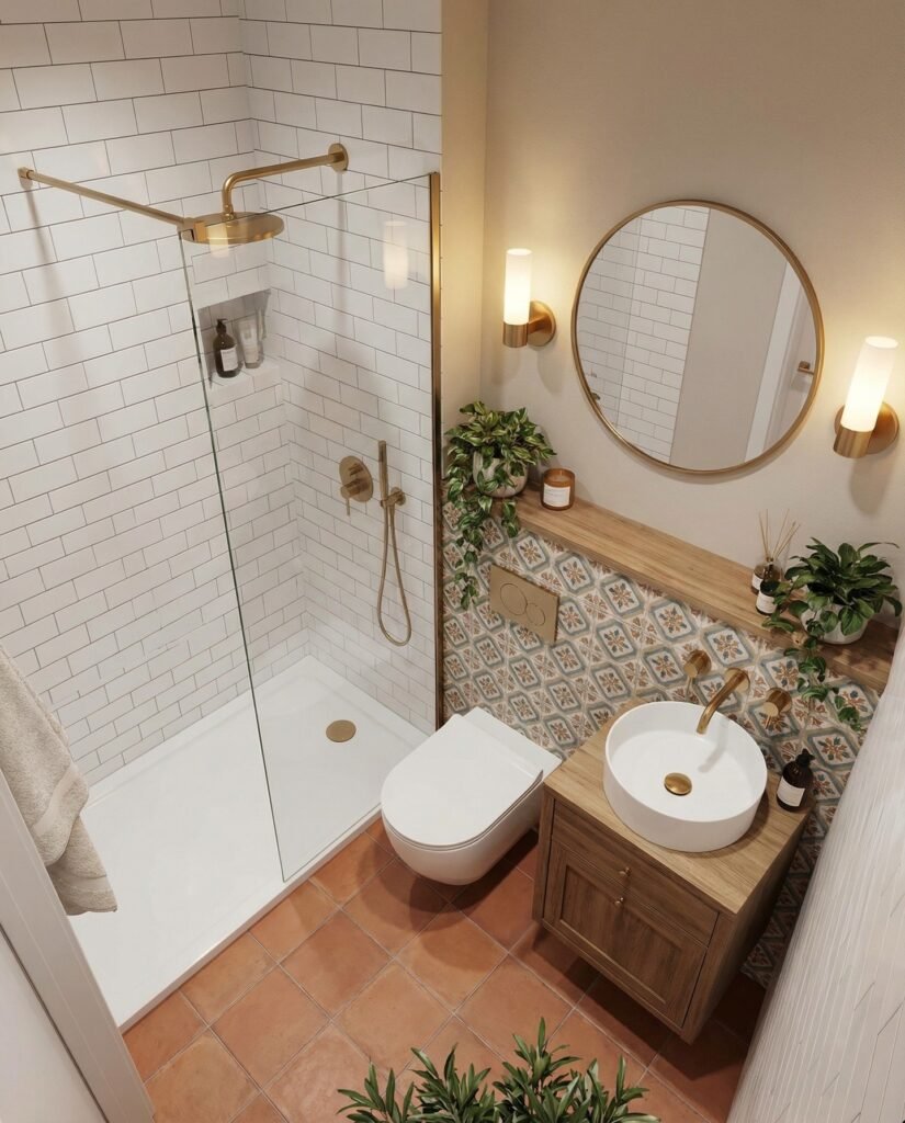 Patterned Half Wall
