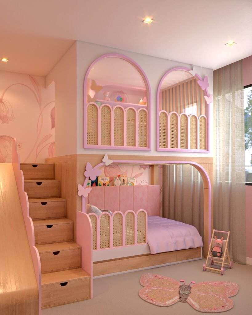 Pink Loft Bunk