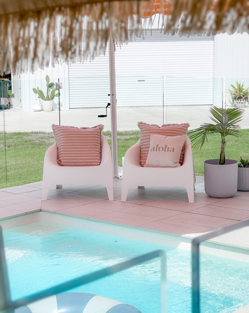 Pink Poolside Cushions