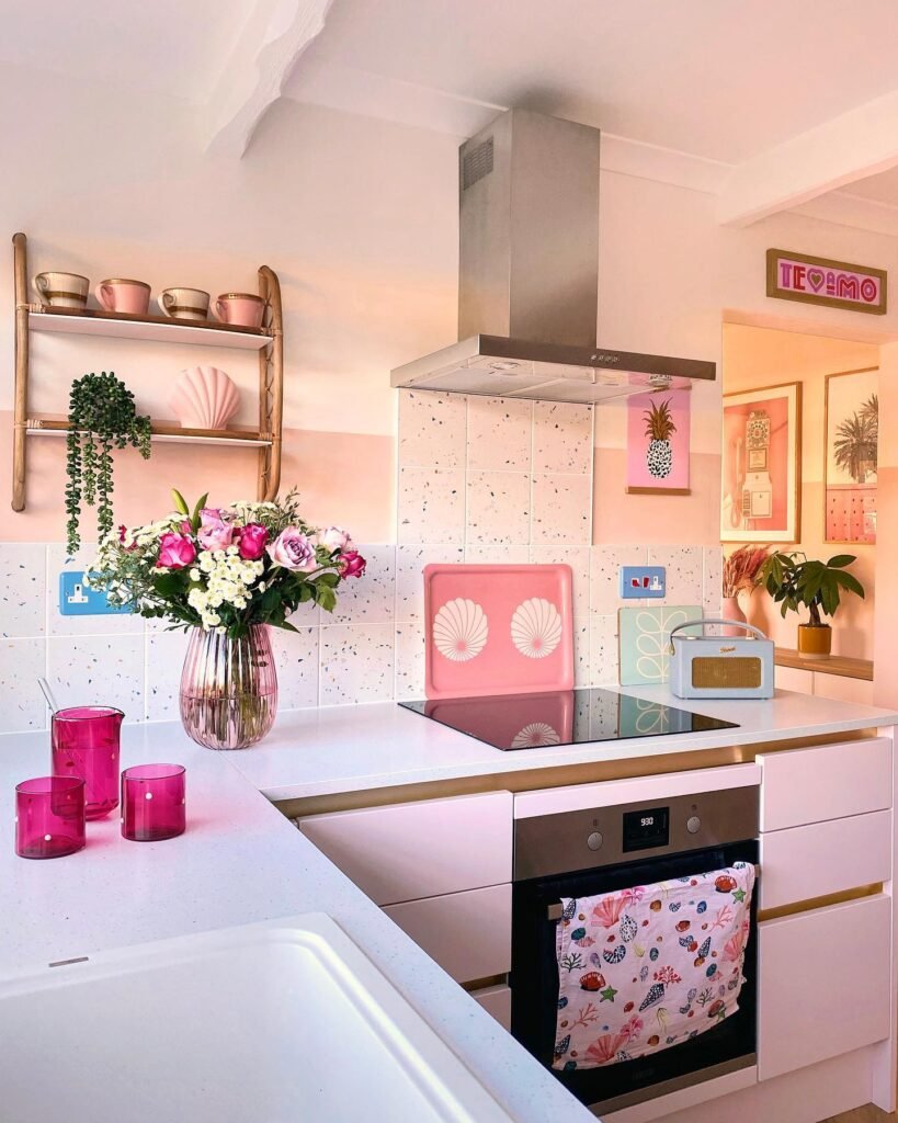 Pink Terrazzo Cooking Zone