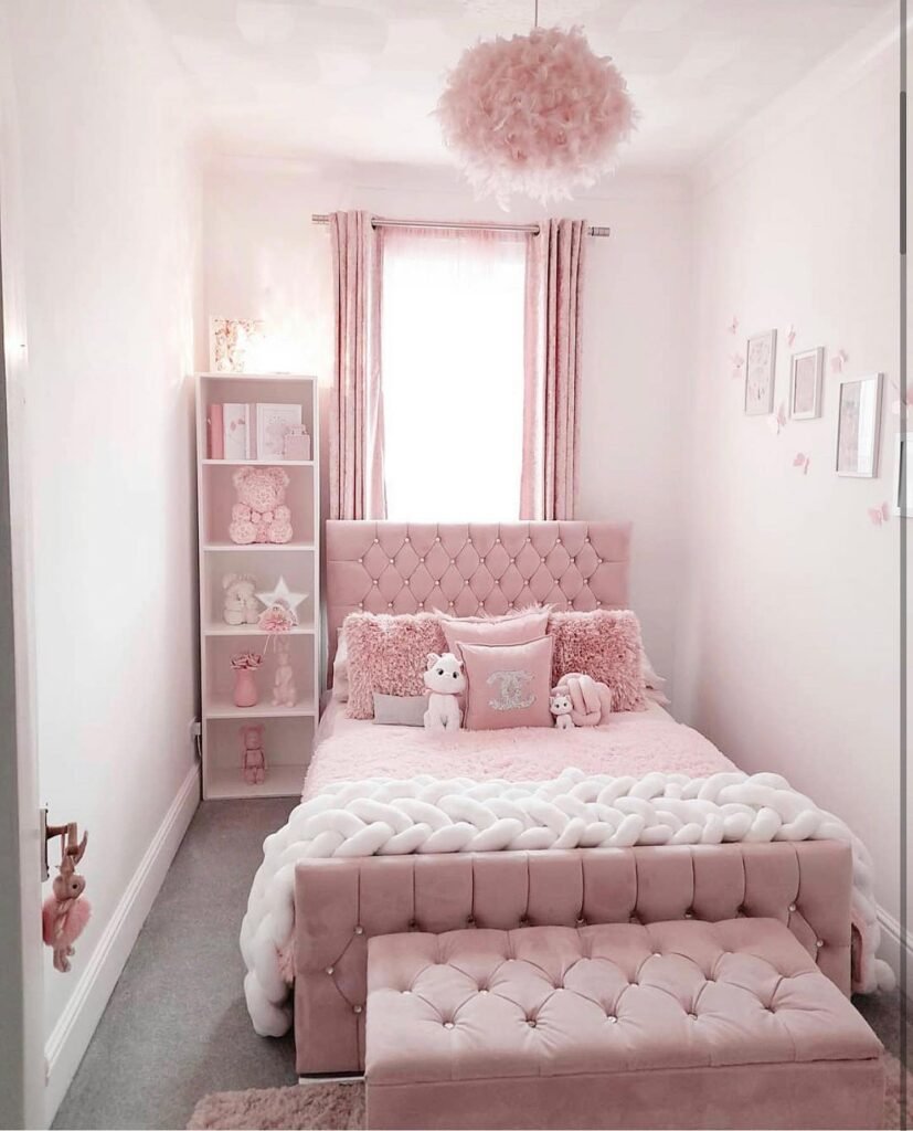 Pink Tufted Bedroom