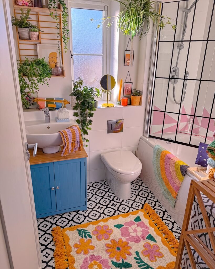 Plant Filled Small Bathroom