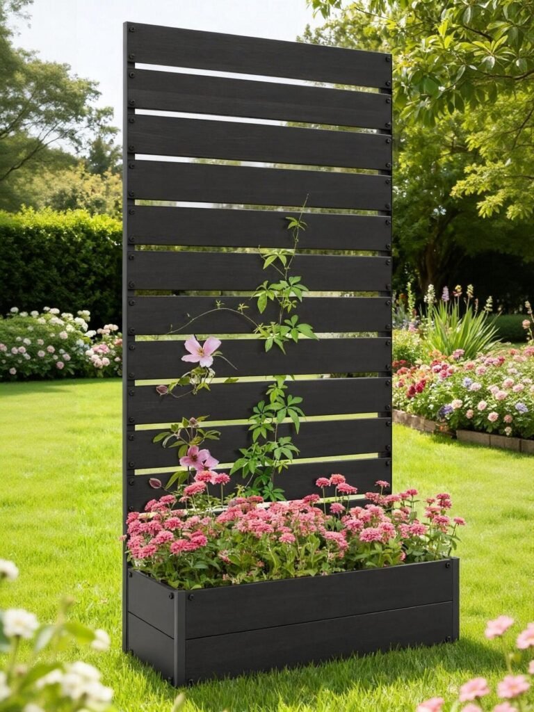 Planter With Privacy Panel