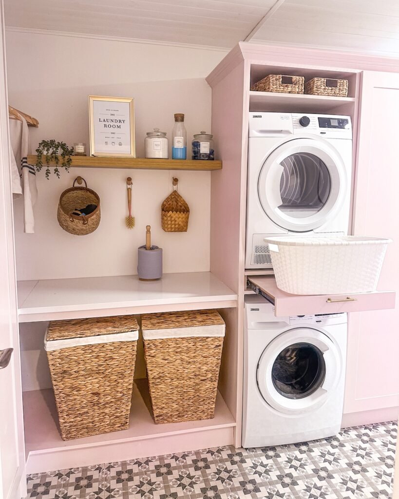 Pretty Pink Laundry Room