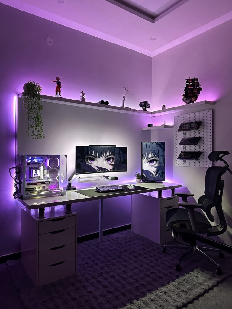 Purple Anime Gaming Desk