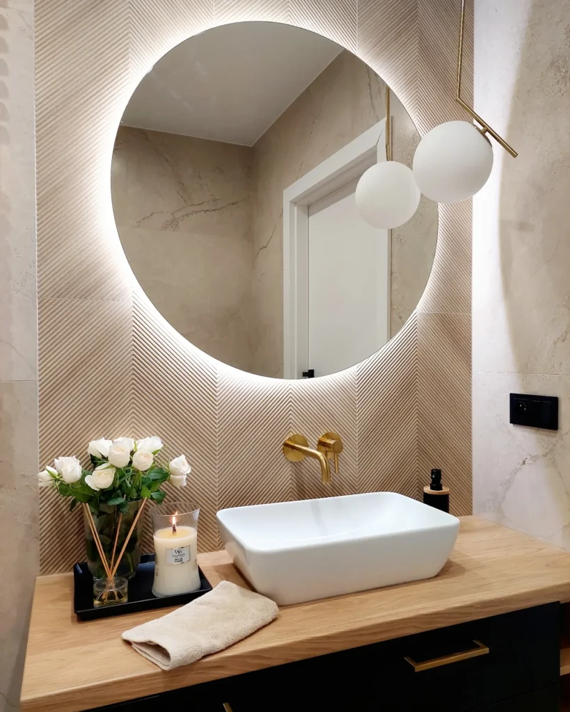 Round Mirror Backlighting