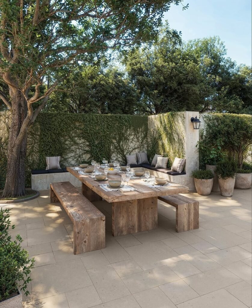  Rustic Bench Dining