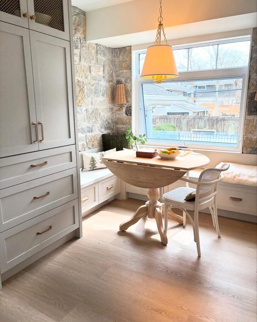 Rustic Window Seat Nook