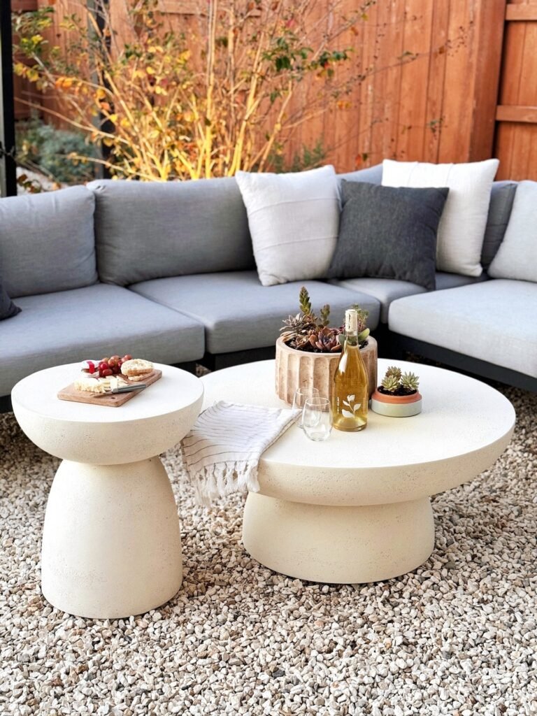 Sculptural White Tables