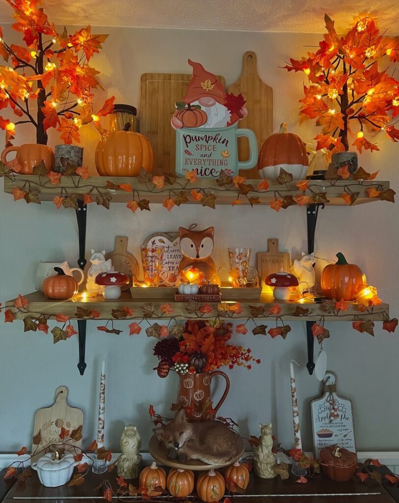 Seasonal Autumn Shelf Decor