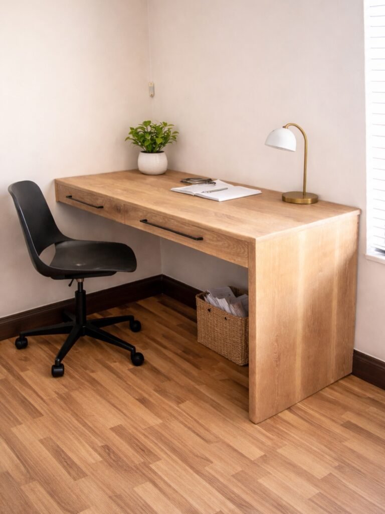 Simple Corner Wooddesk