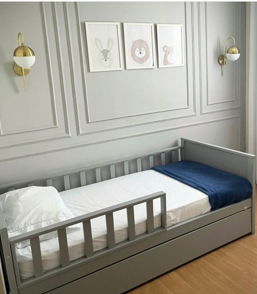 Simple Gray Toddler Room