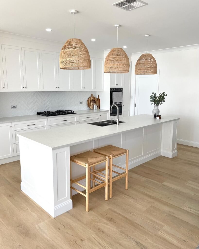 Simple White And Rattan