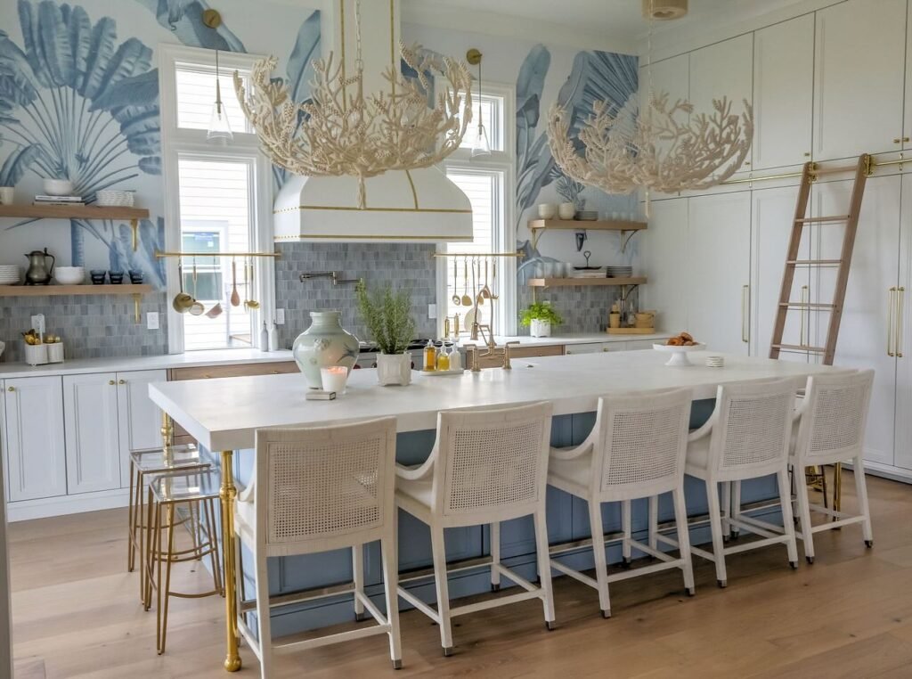Soft Blue Statement Island