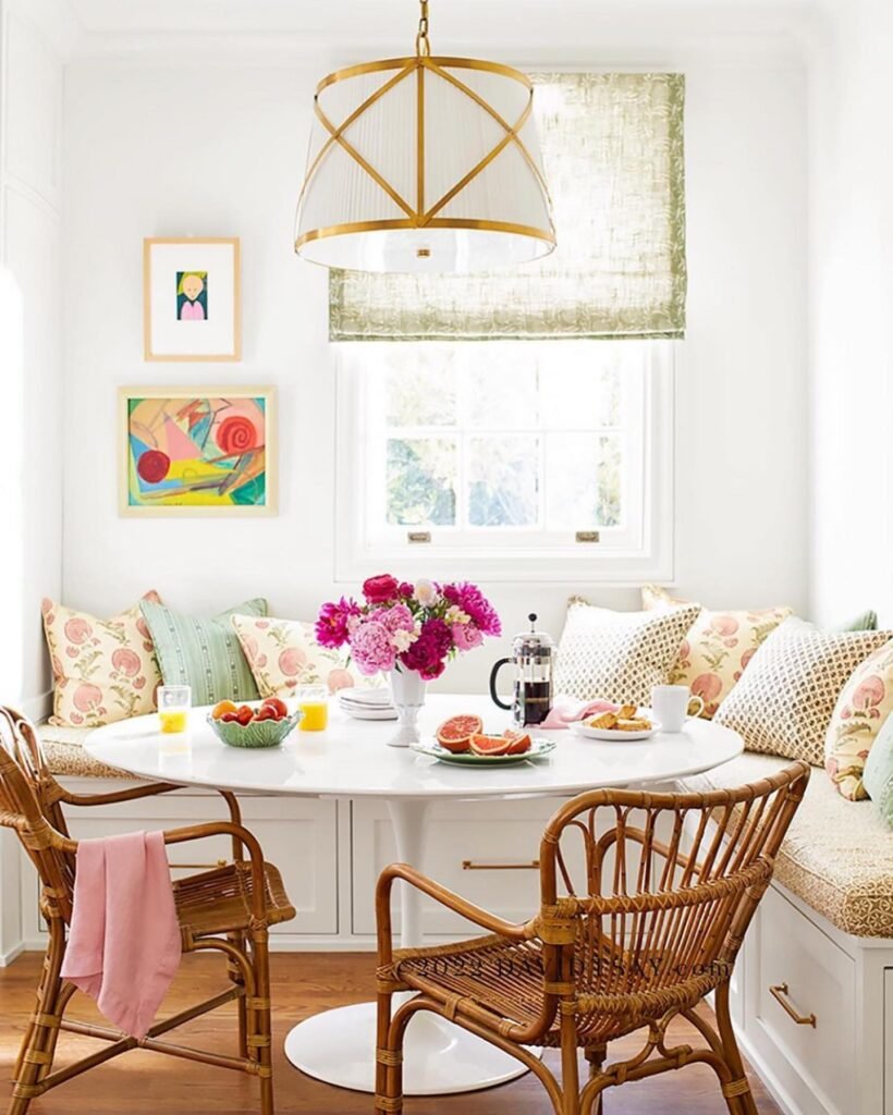 Soft Floral Breakfast Nook