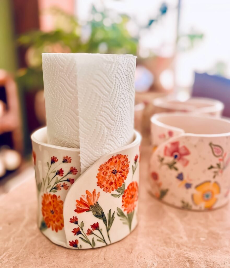 Soft Floral Wrap Holder