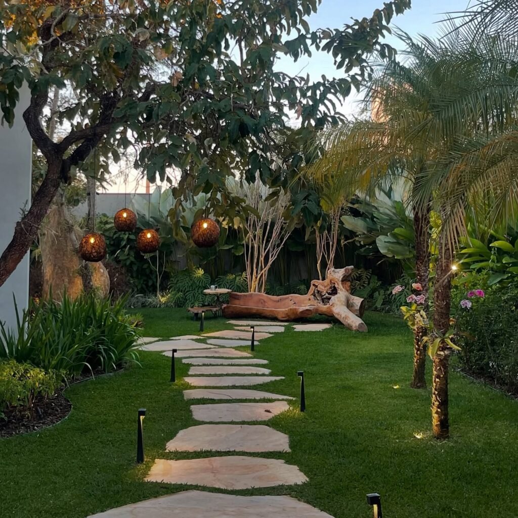 Soft Lawn Stepping Path