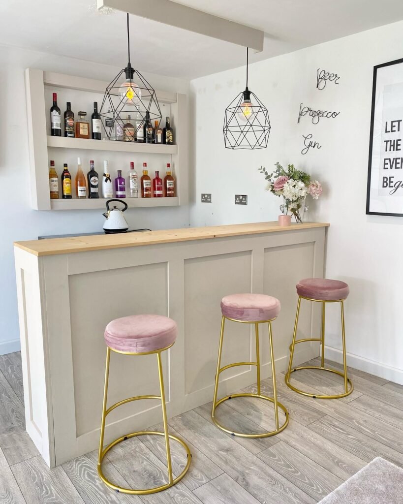 Soft Neutral Home Bar