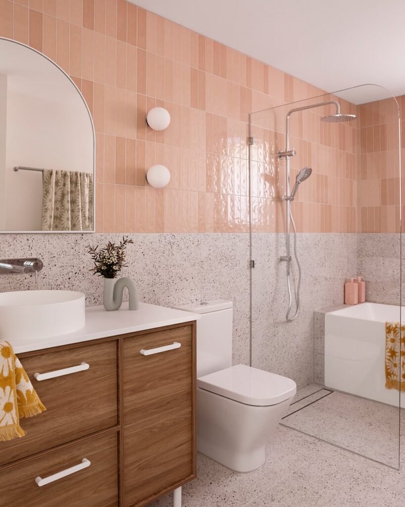 Soft Peach Tile Warmth