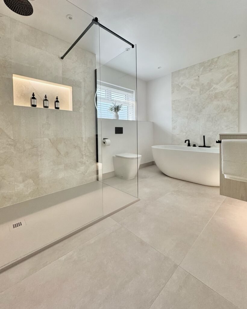 Soft Stone Walk-In Shower