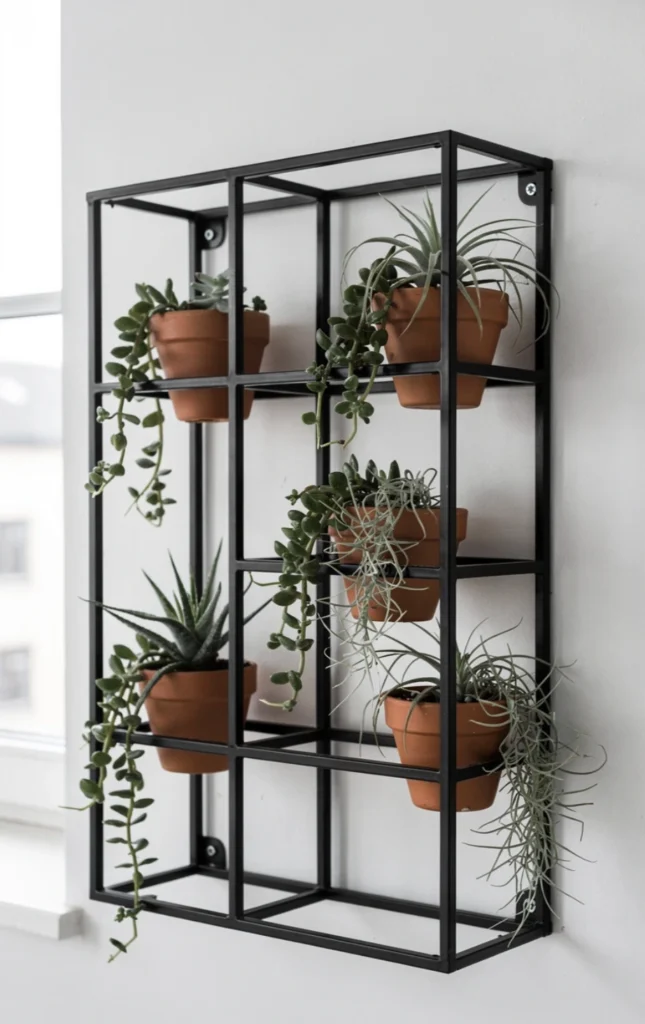The Geometric Metal Shelf Grid