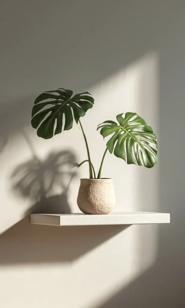 The Single Statement Shelf with One Hero Plant