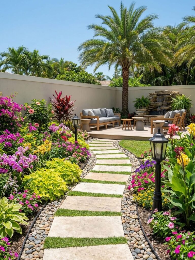 Tropical Patio Walkway