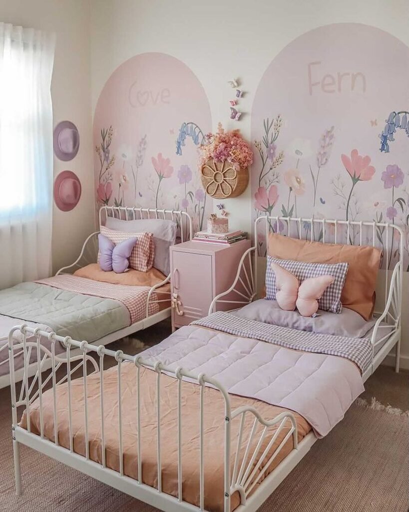 Twin Floral Beds