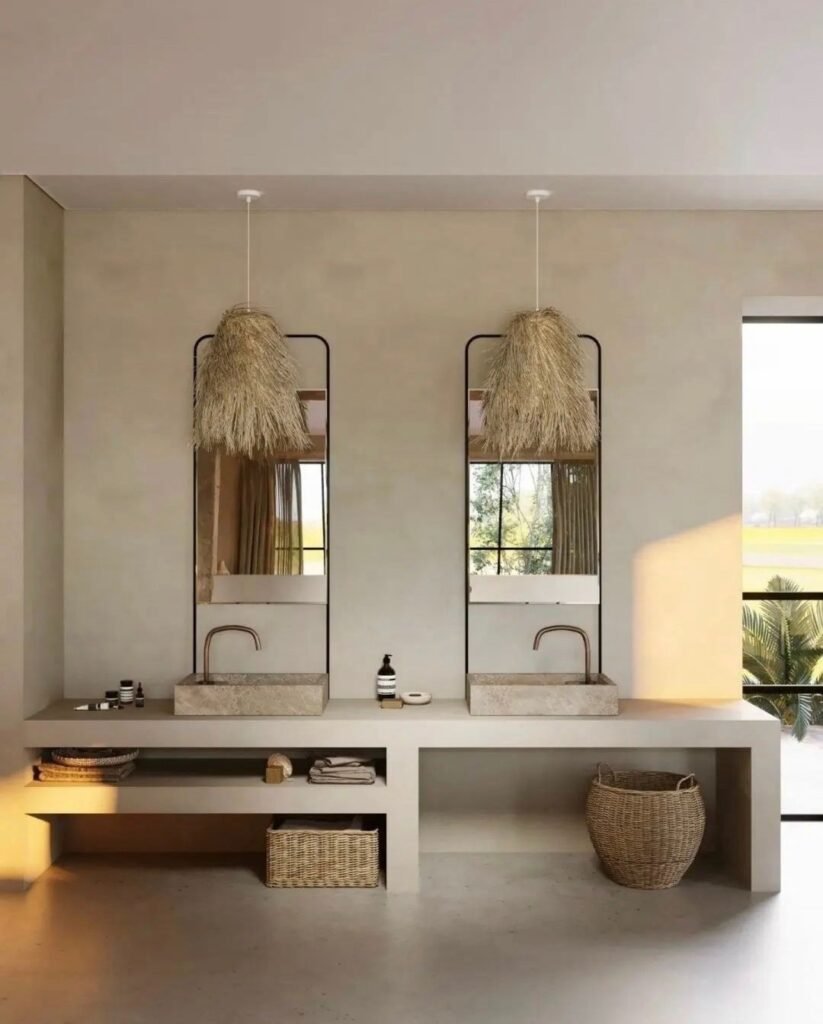 Twin Tall Mirrors