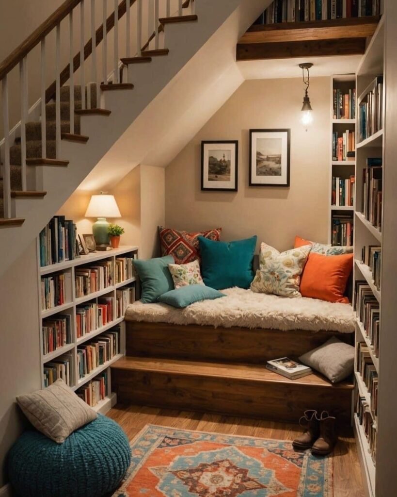 Under Stair Reading Nook