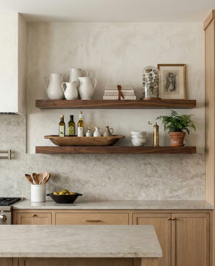Use Open Kitchen Shelving