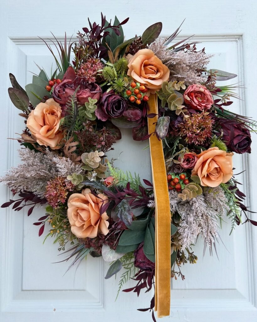 Warm Autumn Floral Wreath