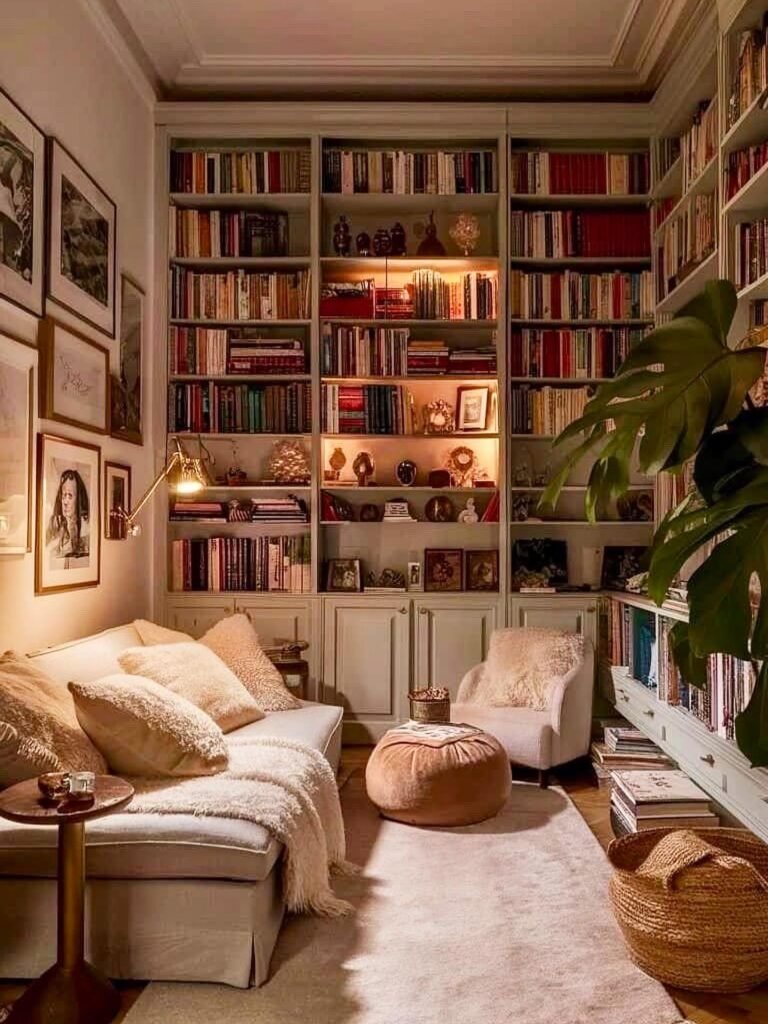 Warm Library Room