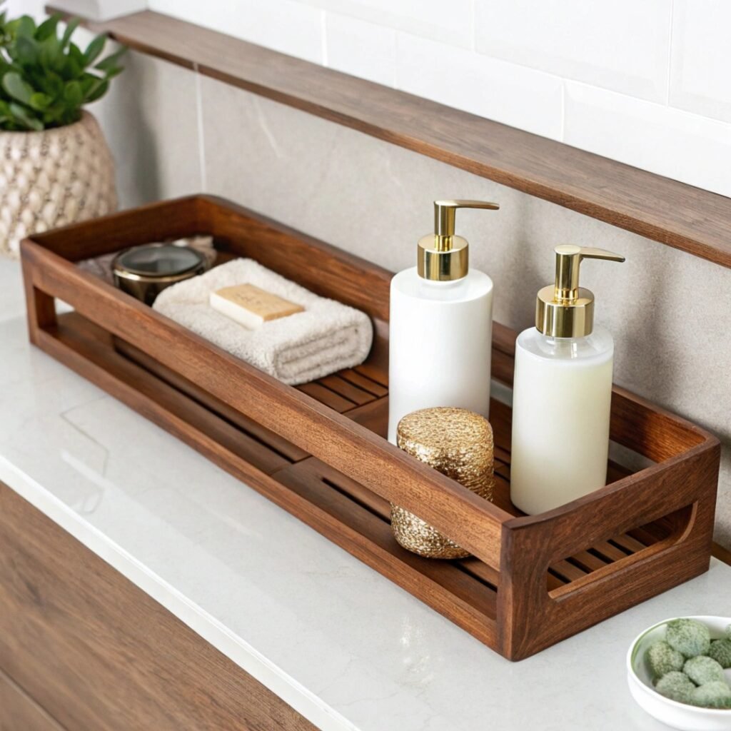 Wooden Counter Organizer