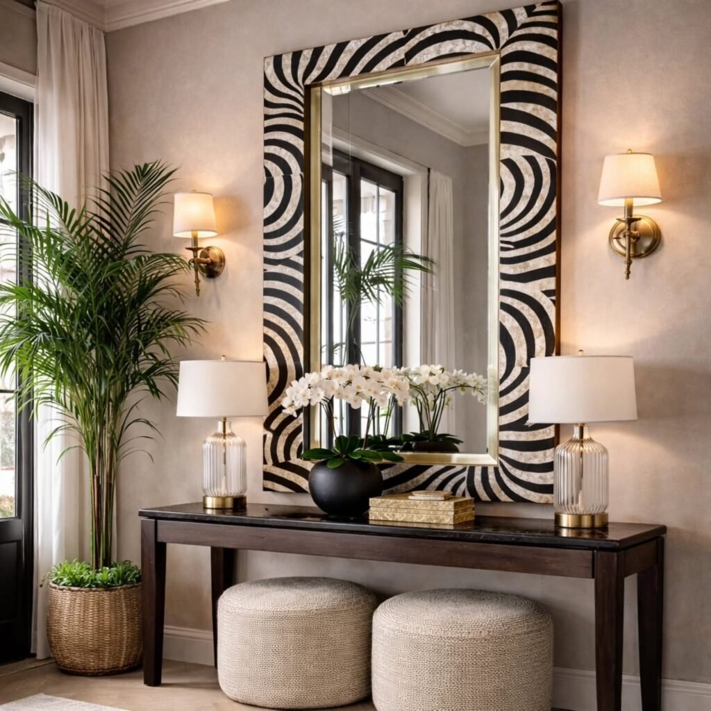 Zebra Mirror Frame