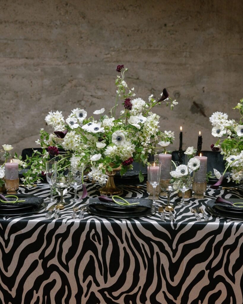 Zebra Table Setting