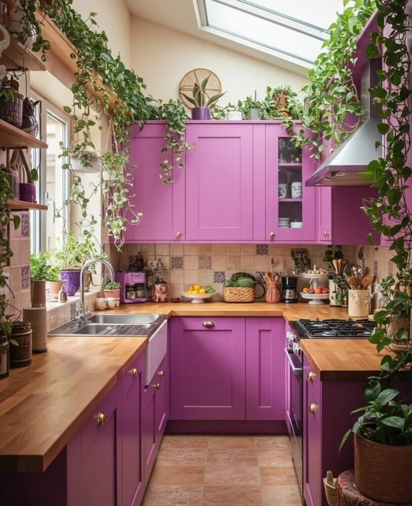 Bold Pink Kitchen
