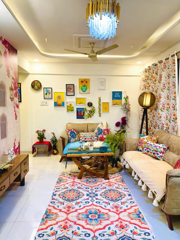 Bright Floral Living Room
