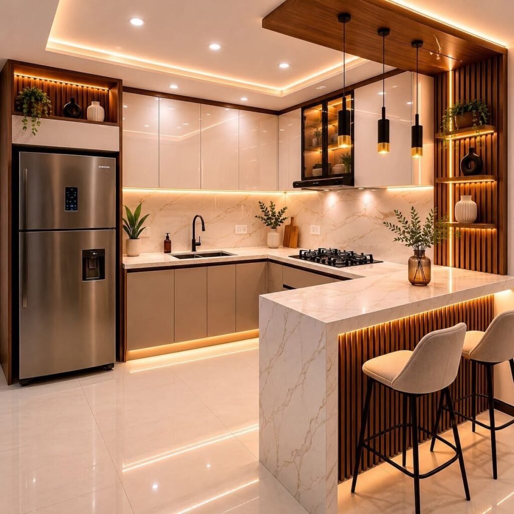 Bright Warm Neutral Kitchen