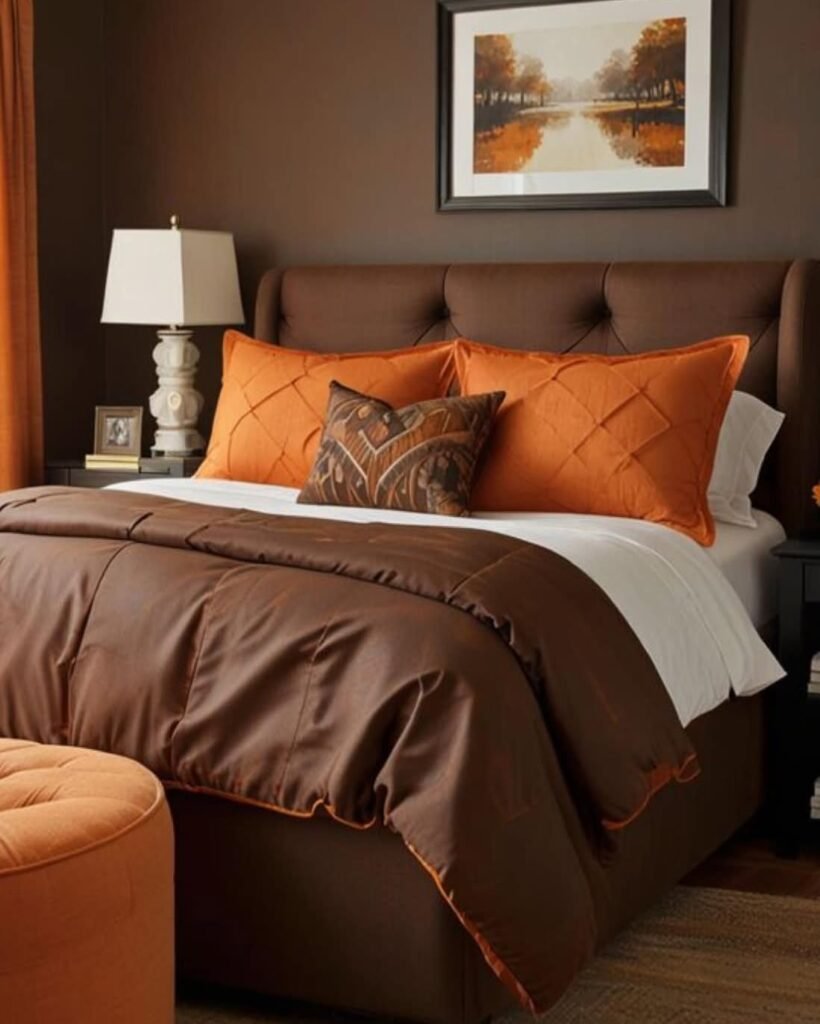 Brown With Orange Accents