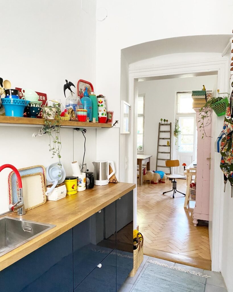 Colorful Open Shelves