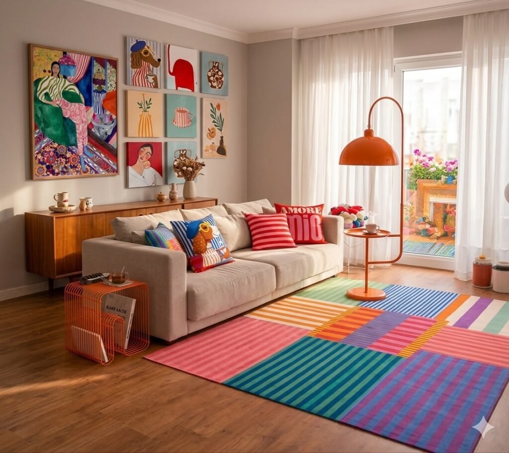 Colorful Rug Focus