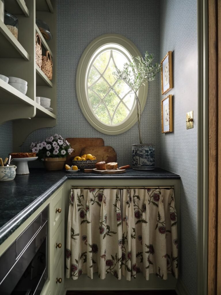 Curtain Covered Base Storage