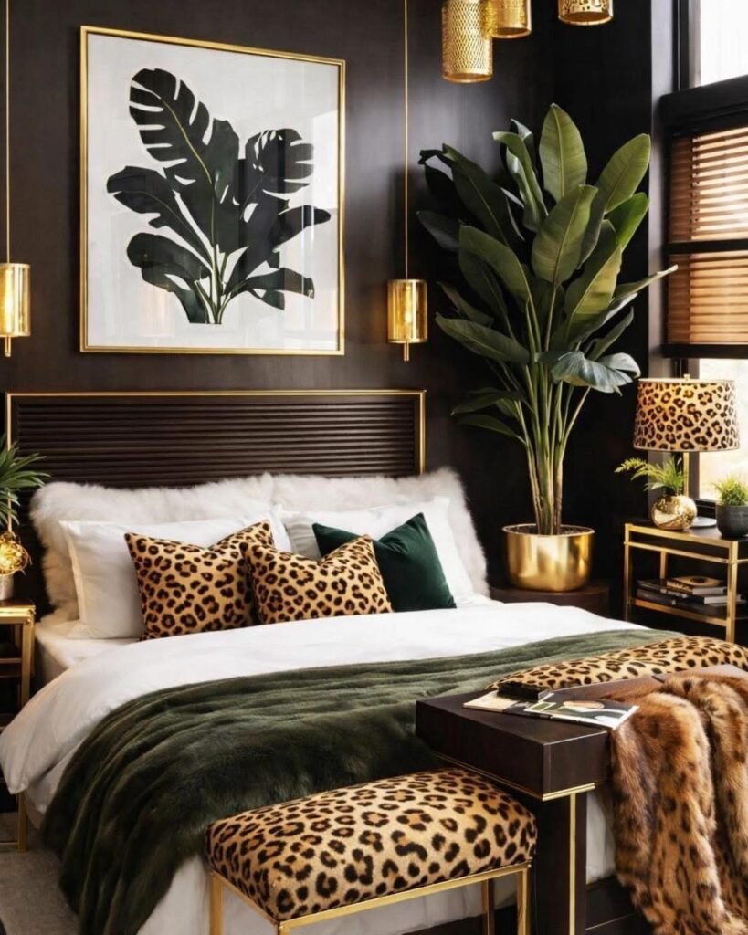 Dark Jungle Bedroom