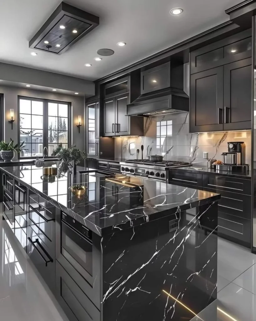Dramatic Black Marble Island