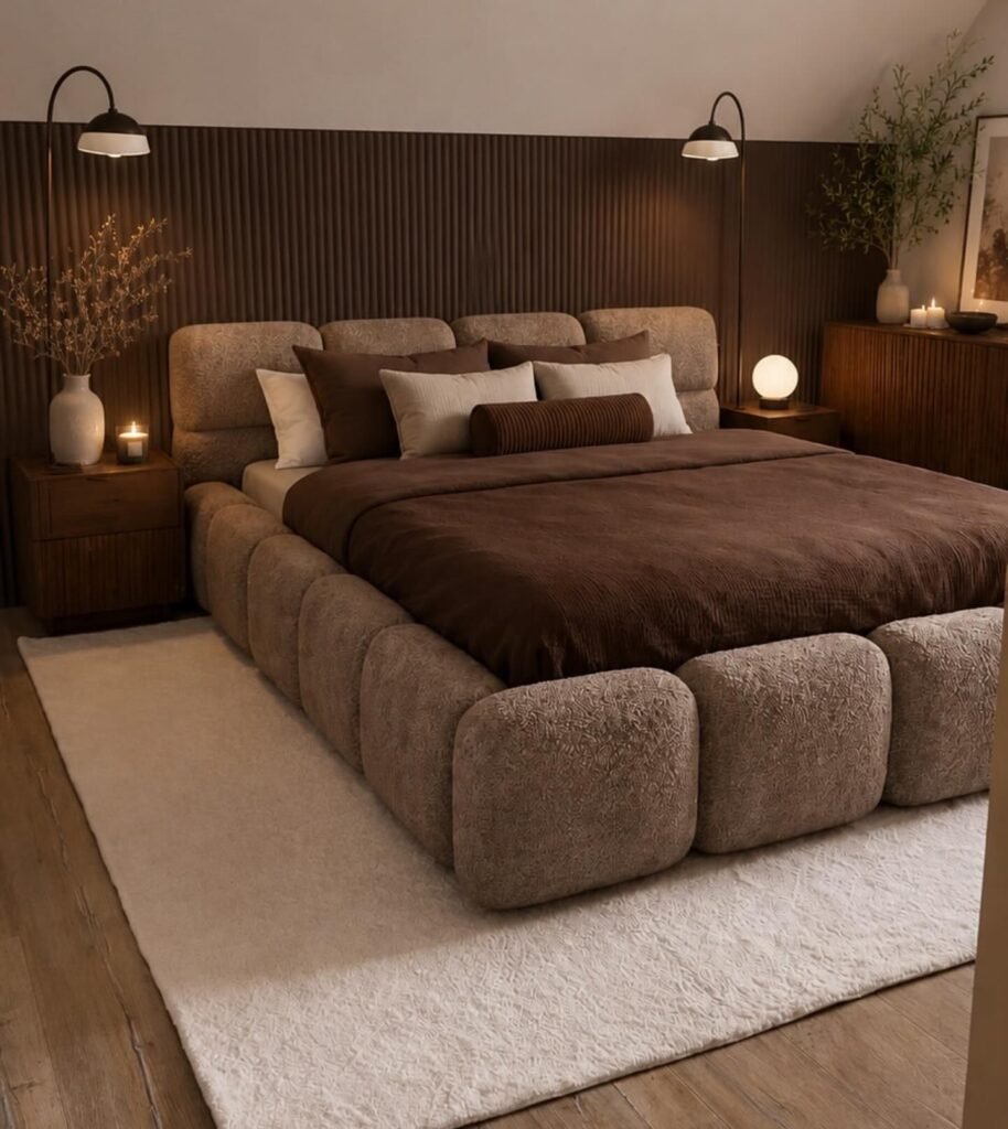 Fluted Brown Wall