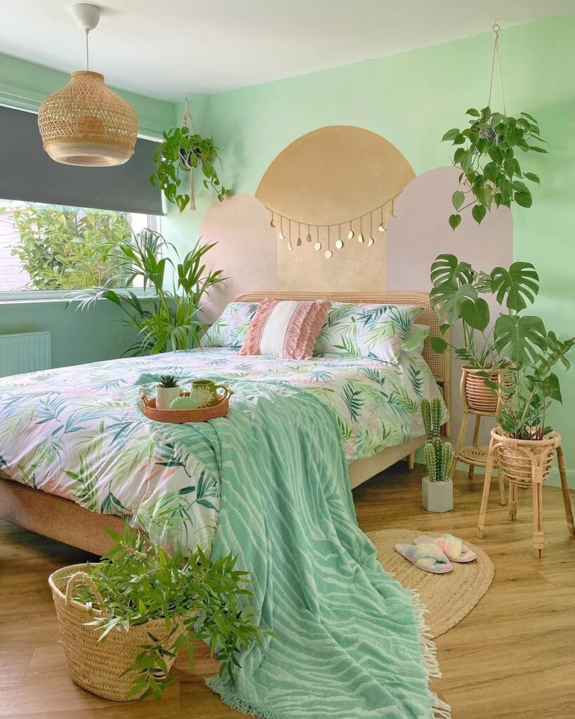 Fresh Botanical Green Bedroom