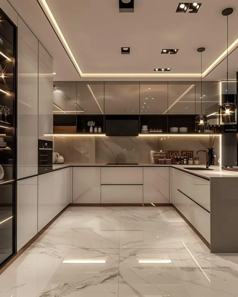Glossy Neutral Kitchen