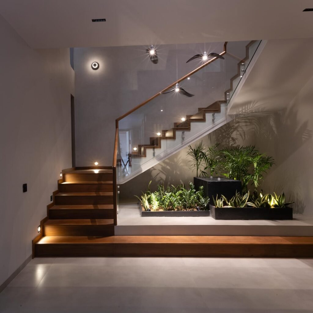 Layer Lighting With Greenery