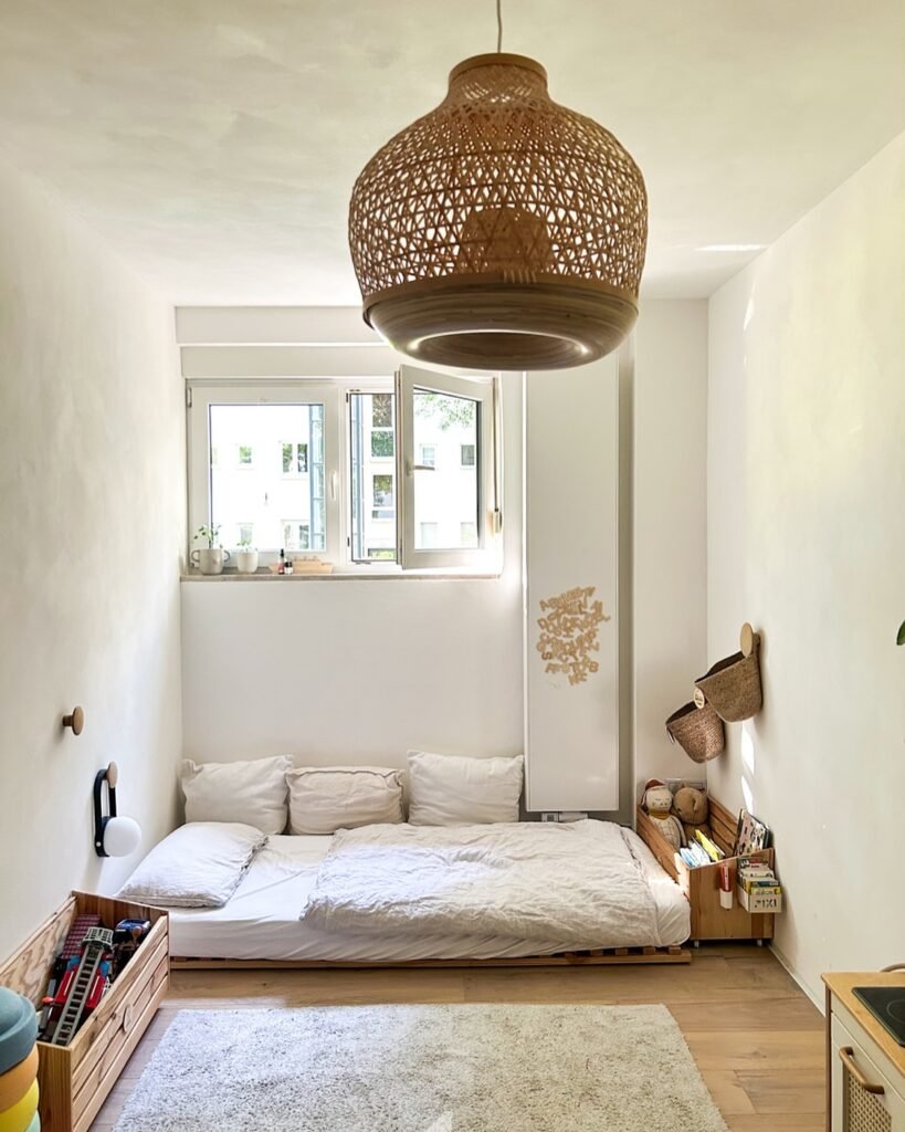 Low Bed With Open Storage